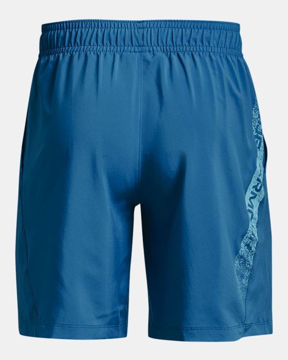 Men's UA Woven Graphic Shorts, Blue, pdpMainDesktop image number 6